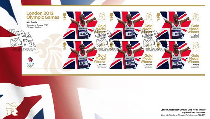 Athletics - Men’s 10,000m: Olympic Gold Medal 14: Miniature Sheet, Union Flag