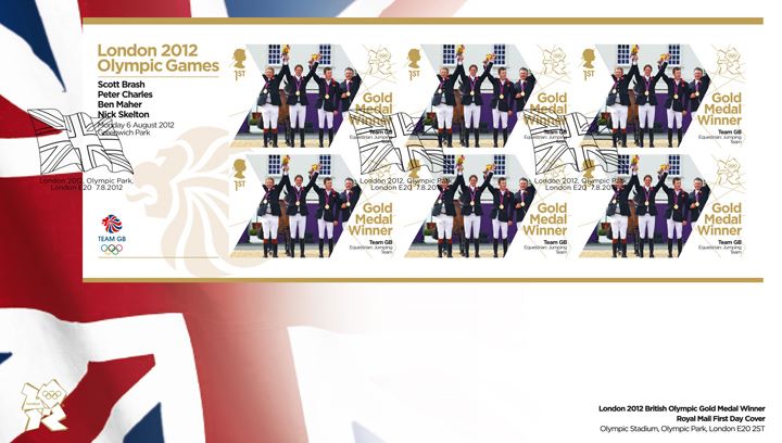 Equestrian - Jumping Team: Olympic Gold Medal 17: Miniature Sheet, Union Flag