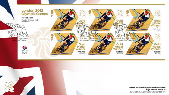 Cycling - Track - Men's Sprint: Olympic Gold Medal 18: Miniature Sheet, Union Flag