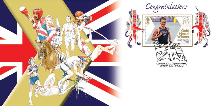 Men’s Triathlon - Olympic Gold Medal 19: Miniature Sheet, Alistair Brownlee