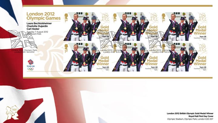 Equestrian - Team Dressage: Olympic Gold Medal 20: Miniature Sheet, Union Flag