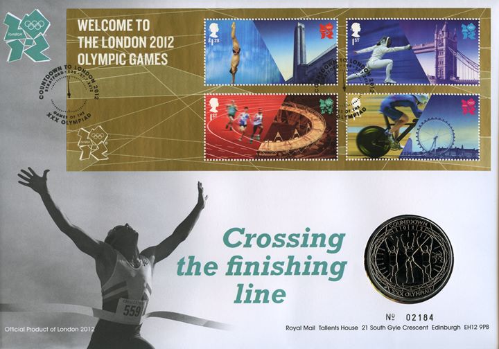 Welcome to the London 2012 Olympic Games: Miniature Sheet, Crossing the finishing line