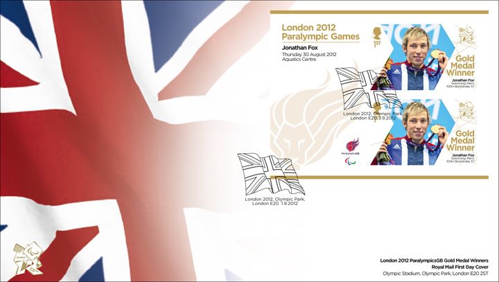 Swimming - Men's 100m Backstroke S7: Paralympic Gold Medal 2: Miniature Sheet, Union Flag