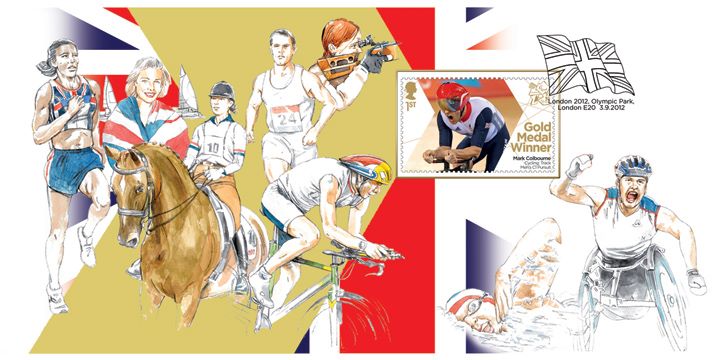 Track Cycling - Men's Individual C1 Pursuit: Paralympic Gold Medal 3: Miniature Sheet, Athletes