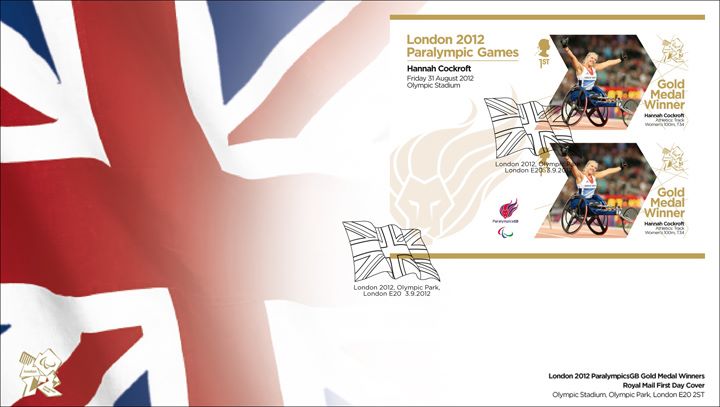 Athletics - Women's 100m T34: Paralympic Gold Medal 4: Miniature Sheet, Union Flag