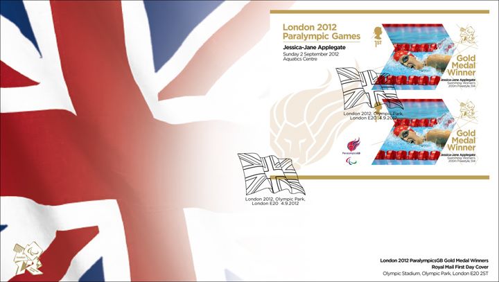 Swimming - Women's 200, Freestyle, S14: Paralympic Gold Medal 13: Miniature Sheet, Union Flag