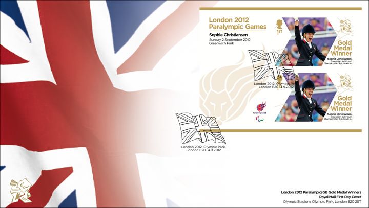 Equestrian - Individual Championship Test Grade 1a: Paralympic Gold Medal 14: Miniature Sheet, Union Flag