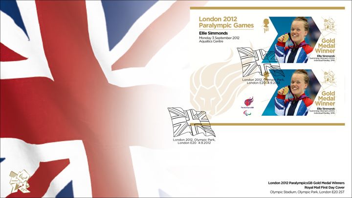 Swimming - Women's 200m Individual Medley, SM6: Paralympic Gold Medal 17: Miniature Sheet, Union Flag