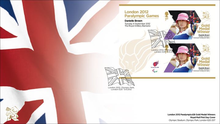 Archery - Women's Individual Compound - Open: Paralympic Gold Medal 19: Miniature Sheet, Union Flag