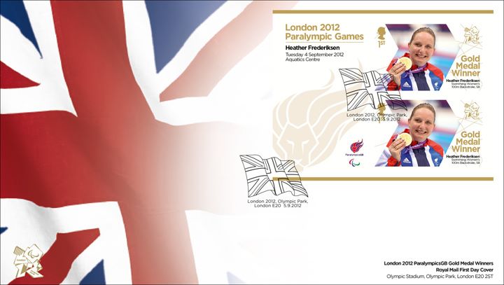 Swimming - Women's 100m Backstroke, S8: Paralympic Gold Medal 20: Miniature Sheet, Union Flag