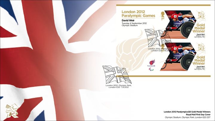 Athletics - Track - Men's 1500m T54: Paralympic Gold Medal 22: Miniature Sheet, Union Flag