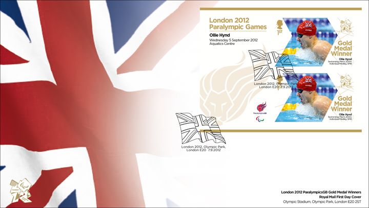 Swimming - Men's 200m Individual Medley, SM8: Paralympic Gold Medal 24: Miniature Sheet, Union Flag