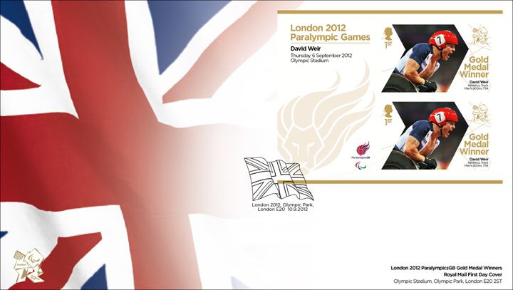 Athletics - Track - Men's 800m T54: Paralympic Gold Medal 30: Miniature Sheet, Union Flag