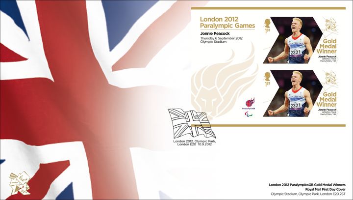 Athletics - Track- Men's100m T44: Paralympic Gold Medal 31: Miniature Sheet, Union Flag