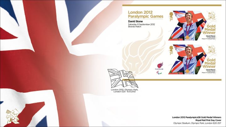 Cycling - Road - Men's Mixed T1-2 Road Race: Paralympic Gold Medal 33: Miniature Sheet, Union Flag