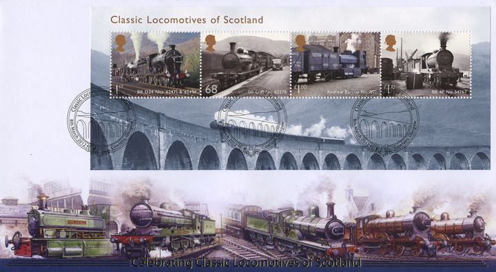 Classic Locomotives: Series No.2: Miniature Sheet, Classic Locos of Scotland