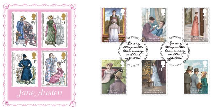 Jane Austen, Famous Novels on Stamps