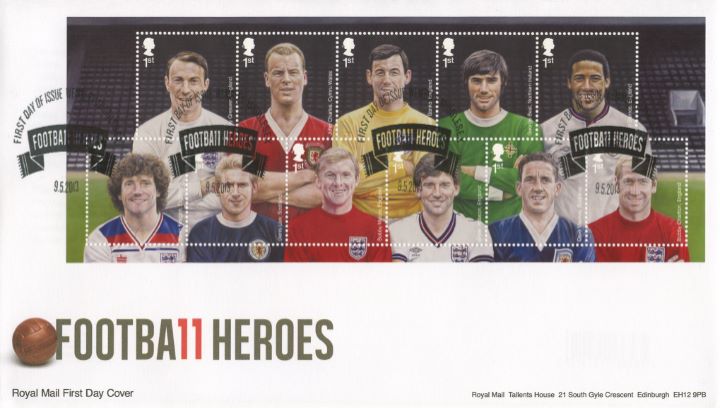 Football Heroes: Miniature Sheet, Royal Mail's Dream Team