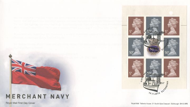 PSB: Merchant Navy - Pane 1, Merchant Navy Flag