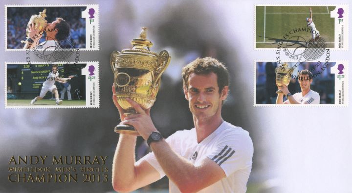 Andy Murray Wimbledon 2013, Andy Murray holding trohy