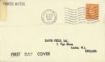 KGVI: 2d Pale Orange
Plain Cover