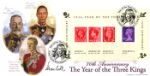 Year of the Three Kings: Miniature Sheet, Three Portraits
Autographed By: Lord  Herschell (Page of Honour to King George V, King Edward VIII and King George VI)