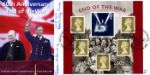 End of the War: Miniature Sheet, King George VI and Winston Churchill
Autographed By: Jean  Valentine (Enigma Code Breaker)