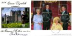 Queen Mother: Miniature Sheet, Glamis Castle (piper)
Autographed By: Earl  Strathmore (Queen Mother's Great Nephew)