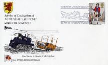 23.06.1980
Case Tractor & Atlantic 21 mk 2 Lifeboat
Minehead Lifeboat
RNLI, RNLI Official Cover  No.58