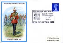 08.05.1973
Devonshire & Dorset Regiment
Freedom of Torbay
Stamp Publicity, British Military Uniforms No.31