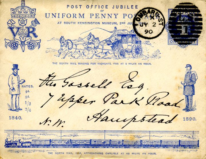 Penny Postage Jubilee, Official Envelope