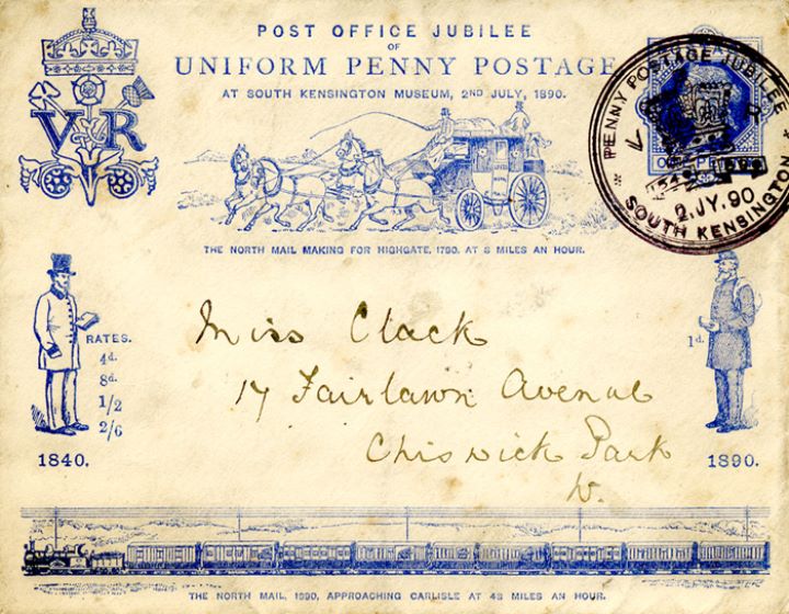 Penny Postage Jubilee, Official Envelope