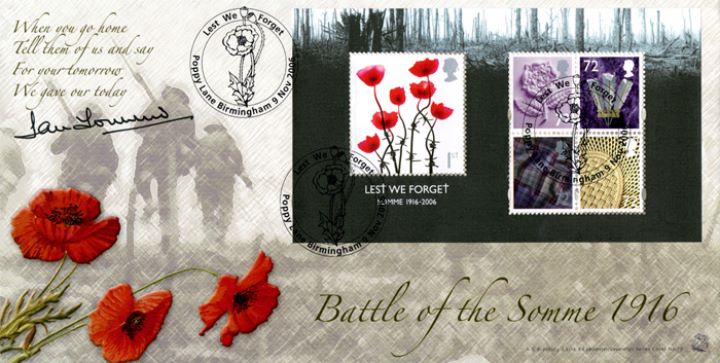 Lest We Forget 2006: Miniature Sheet, Battle of the Somme