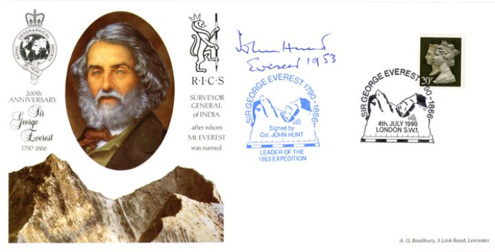 Sir George Everest, 200th Anniv. of Birth of Everest