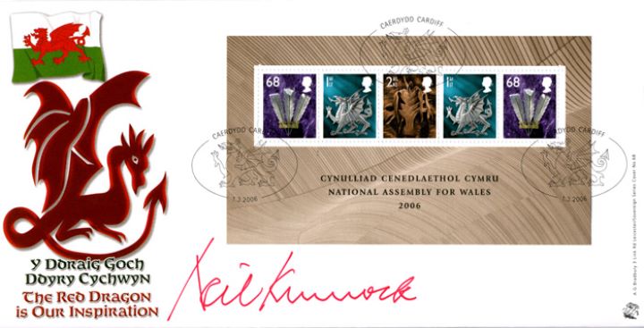 Welsh Assembly: Miniature Sheet, The Red Dragon