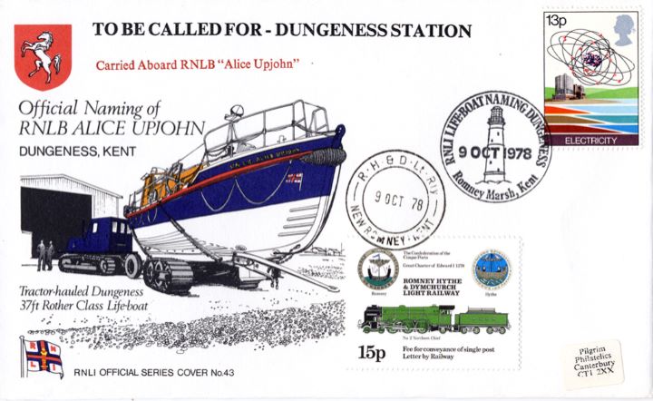 Tractor-hauled Dungeness 37ft Rother Class Lifeboat, RNLB Alice Upjohn