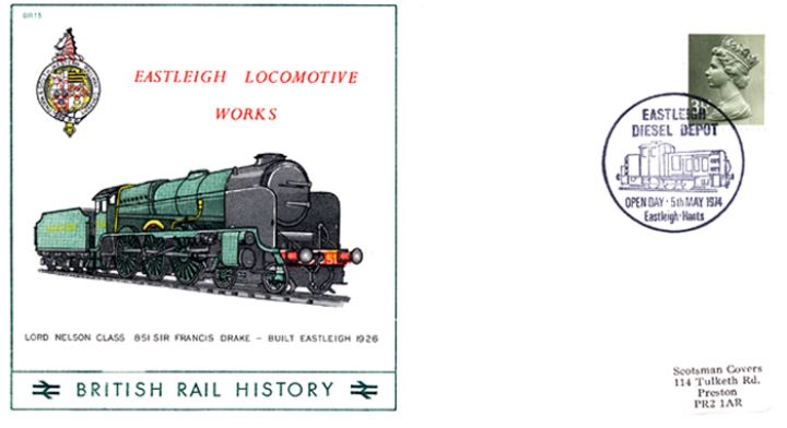 Eastleigh Locomotive Works, Lord Nelson Class 851 Sir Francis Drake