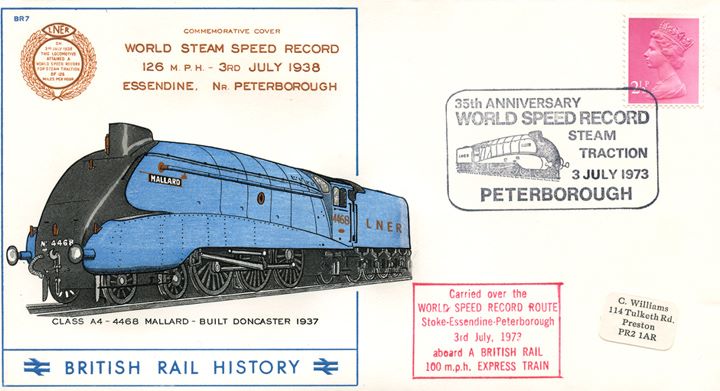 World Steam Speed Record, Class A4 - 4468 Mallard