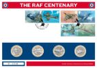 RAF Centenary
4 Coin Cover
Producer: Royal Mint
Series: Royal Mint/Royal Mail joint issue (137)