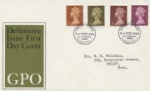 Machins: 1/2d, 1d, 2d, 6d
New Definitives