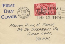 03.06.1953
Elizabeth II Coronation
Plain cover with cachet