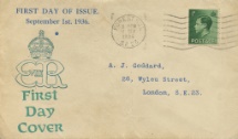 01.09.1936
KEVIII: 1/2d Green
Royal Cypher