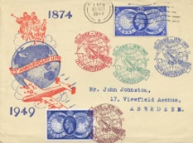 10.10.1949
Universal Postal Union
with souvenir cachets