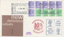 01.02.1982
Counter: New Design: £1.43 Postal Hist. 3 (James Chalmers)
New Booklet
Royal Mail/Post Office