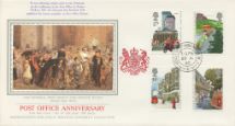 30.07.1985
The Royal Mail
The General Post Office 'One Minute to Six'
Pres. Philatelic Services, Sotheby Silk No.14