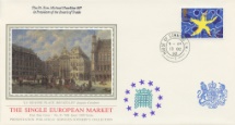 13.10.1992
Single European Market
La Grande Place
Pres. Philatelic Services, Sotheby Silk No.81