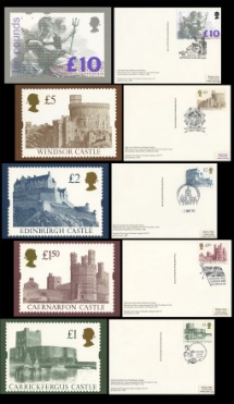 02.03.1993
Britannia: £10
PHQ card with stamp on reverse + 4 high values
Royal Mail/Post Office