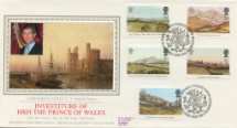 01.03.1994
Prince of Wales Investiture
Caernarfon Castle
Pres. Philatelic Services, Sotheby Silk No.93