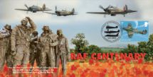 10.07.2018
Centenary of the RAF
Statue of RAF Airmen
Bradbury, BFDC No.505