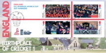 26.09.2019
Women's Cricket World Cup: Miniature Sheet
England - Birthplace of Cricket
Bradbury, BFDC No.614